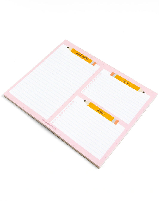 Block de notas de escritorio con diseño de lápiz