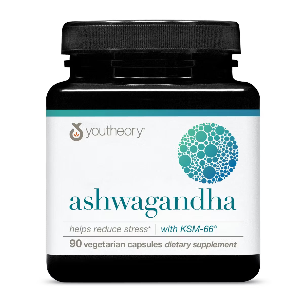 Youtheory Ashwagandha 1,000 mg – Apoyo para el Estrés y el Cortisol con KSM-66® y Jengibre (90 Cápsulas Vegetarianas)