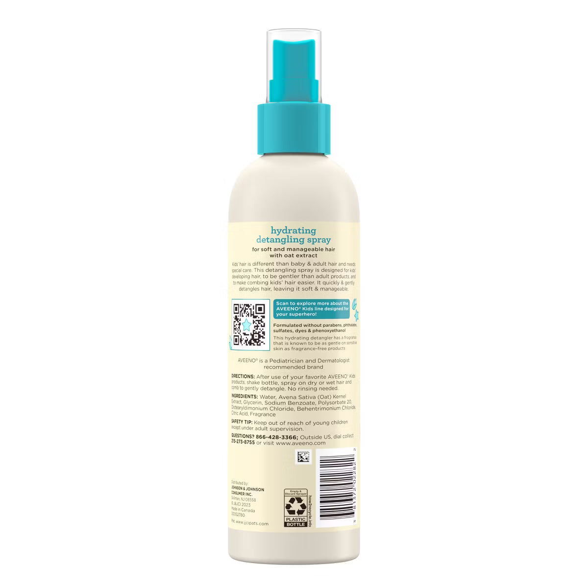 Aveeno Kids Spray Hidratante Desenredante con Extracto de Avena para Niños – 10 fl oz (295 ml)