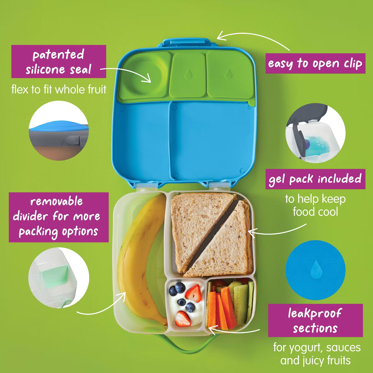 B.Box Kids' Bento Silicone Lunch Box