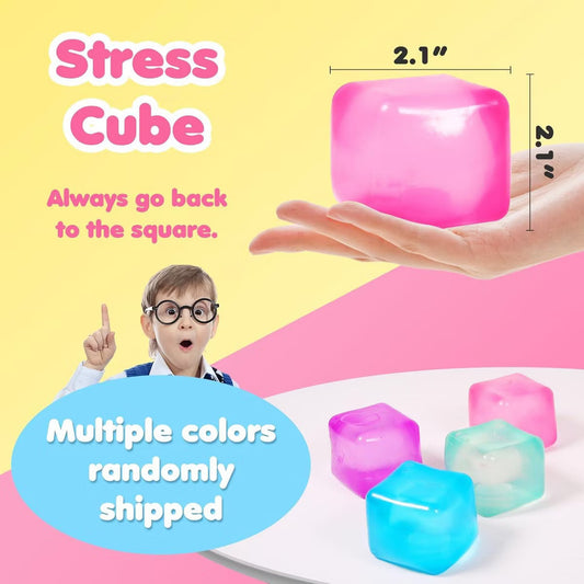 Link Nice Cube Juguete Sensorial Antiestrés para Apretar, Súper Suave, 3 Colores (Paquete de 3).