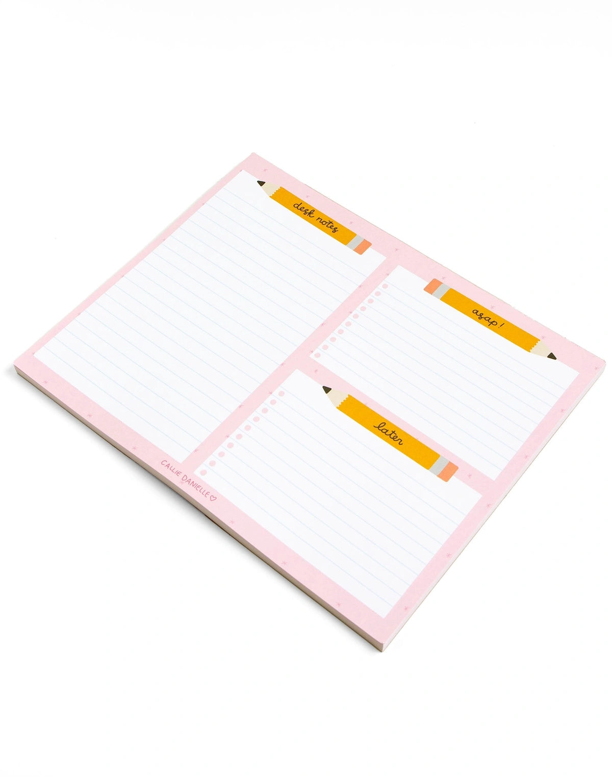Block de notas de escritorio con diseño de lápiz