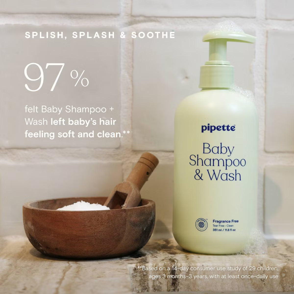 Pipette Baby Shampoo + Wash Sin Fragancia – 11.8 fl oz (350 ml)
