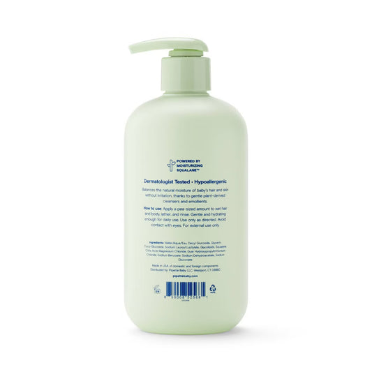 Pipette Baby Shampoo + Wash Sin Fragancia – 11.8 fl oz (350 ml)