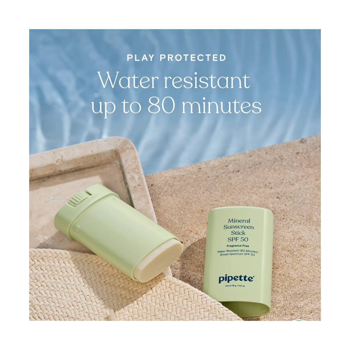 Pipette Protector Solar Mineral en Barra SPF 50 – 0.6 oz (17 g)